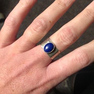 Lapis ring sterling silver